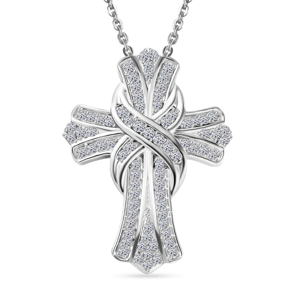 LUXURIANT DIAMOND - Lab Grown Diamant VS-EF SGL zertifiziert Schmuckset ca. 50 cm 925 Silber rhodiniert ca. 0.50 ct