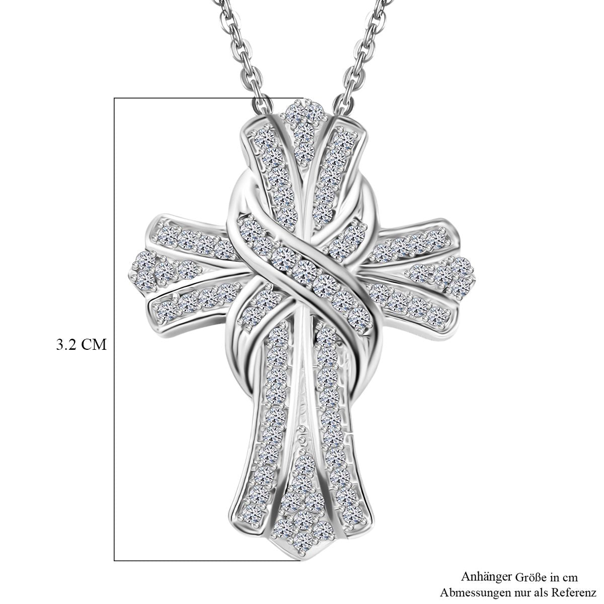 LUXURIANT DIAMOND - Lab Grown Diamant VS-EF SGL zertifiziert Schmuckset ca. 50 cm 925 Silber rhodiniert ca. 0.50 ct