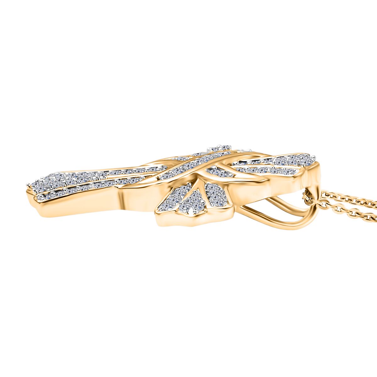 Lab Grown Diamant VS Schmuckset ca. 50 cm 925 Silber 750 Gelbgold Vermeil ca. 0.51 ct