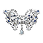 GP Trionfo Kollektion Himmelblauer Topas, Masoala Saphir (Fissure gefüllt) Anhänger mit kette ca. 50 cm, 925 Silber Rhodiniert und 750 Gelbgold Vermeil ca. 19.30 ct