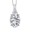 D'Joy Moissanit Anhänger mit Kette, ca. 50 cm 925 Silber rhodiniert ca. 13.16 ct