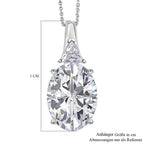 D'Joy Moissanit Anhänger mit Kette, ca. 50 cm 925 Silber rhodiniert ca. 13.16 ct