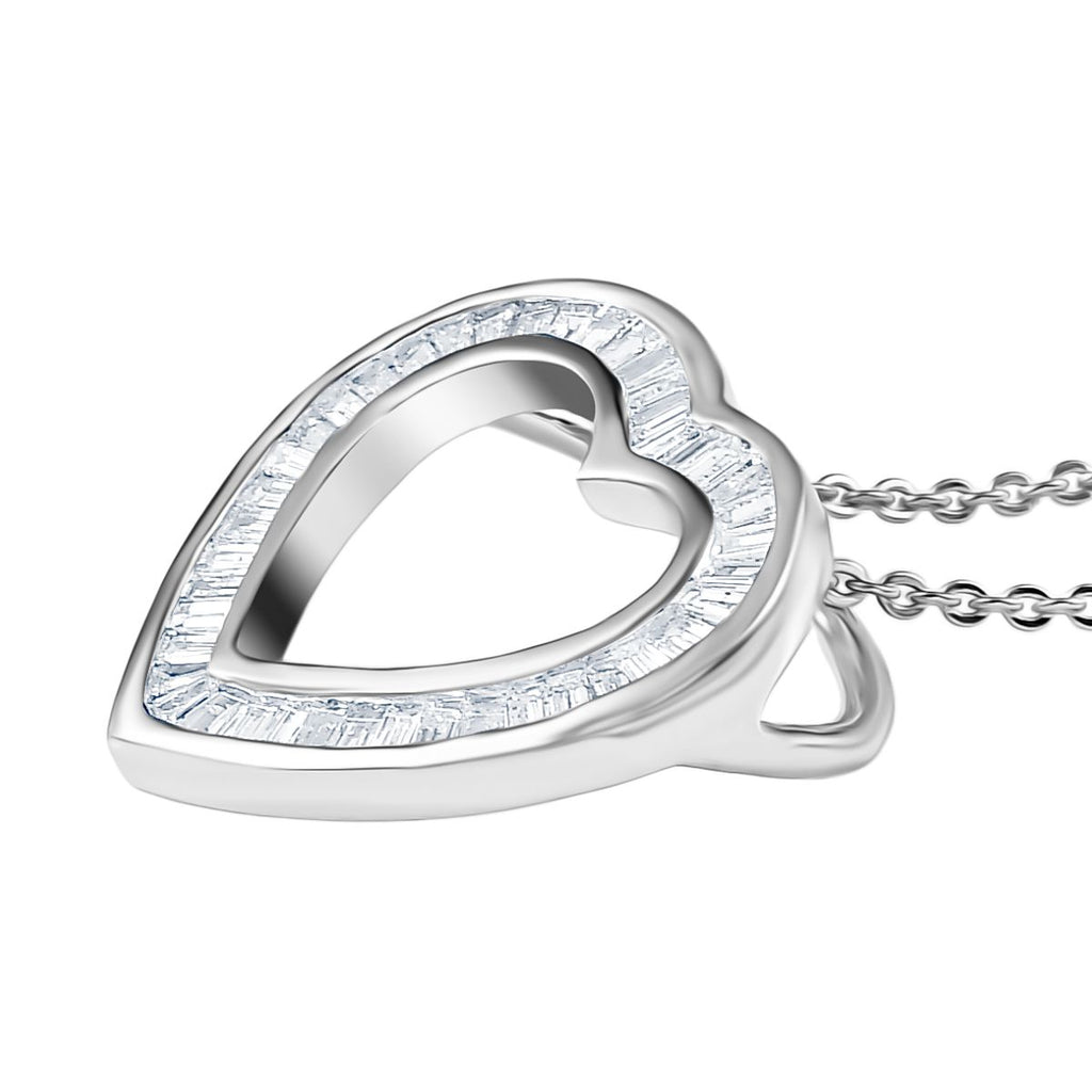 LUXURIANT DIAMOND - Lab Grown Diamant SI-GH SGL zertifiziert Anhänger mit Kette ca. 50 cm 925 Silber rhodiniert ca. 0.50 ct