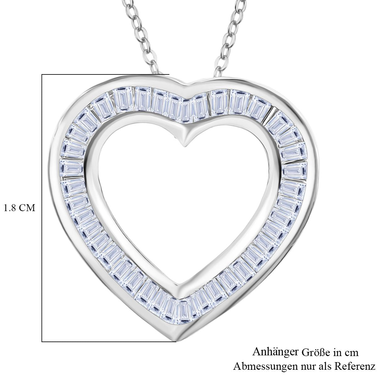 LUXURIANT DIAMOND - Lab Grown Diamant SI-GH SGL zertifiziert Anhänger mit Kette ca. 50 cm 925 Silber rhodiniert ca. 0.50 ct
