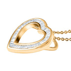 LUXURIANT DIAMOND - Lab Grown Diamant SI-GH SGL zertifiziert Anhänger mit Kette ca. 50 cm 925 Silber 750 Gelbgold Vermeil ca. 0.50 ct