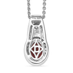 D'Joy AA Blush Turmalin, Moissanit Anhänger mit Kette, ca. 50 cm 925 Silber rhodiniert ca. 1.03 ct