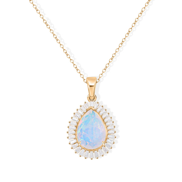 D'Joy AAA Natürlicher, äthiopischer Welo Opal, Moissanit Schmuckset ca. 50 cm 925 Silber 750 Gelbgold Vermeil ca. 4.15 ct