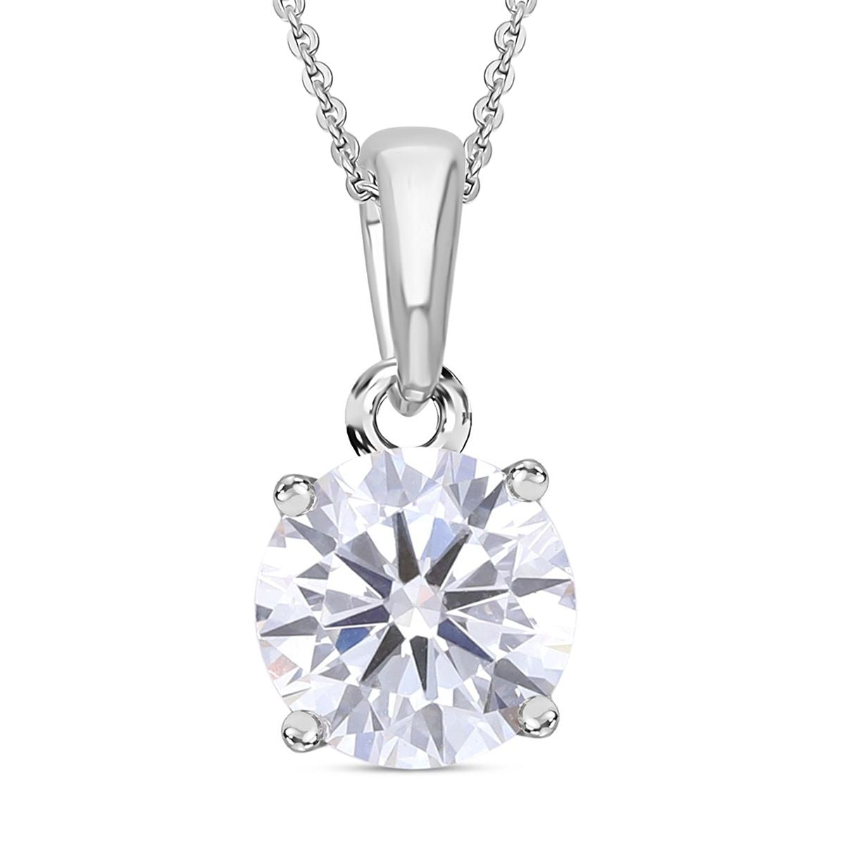 LUXURIANT DIAMOND - Lab Grown Diamant SI-GH SGL zertifiziert Anhänger mit Kette, ca. 50 cm 925 Silber rhodiniert ca. 1.00 ct