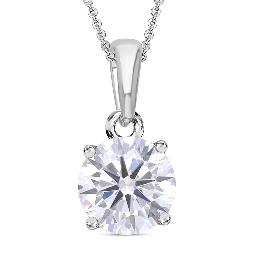 LUXURIANT DIAMOND - Lab Grown Diamant SI-GH SGL zertifiziert Anhänger mit Kette, ca. 50 cm 925 Silber rhodiniert ca. 1.00 ct