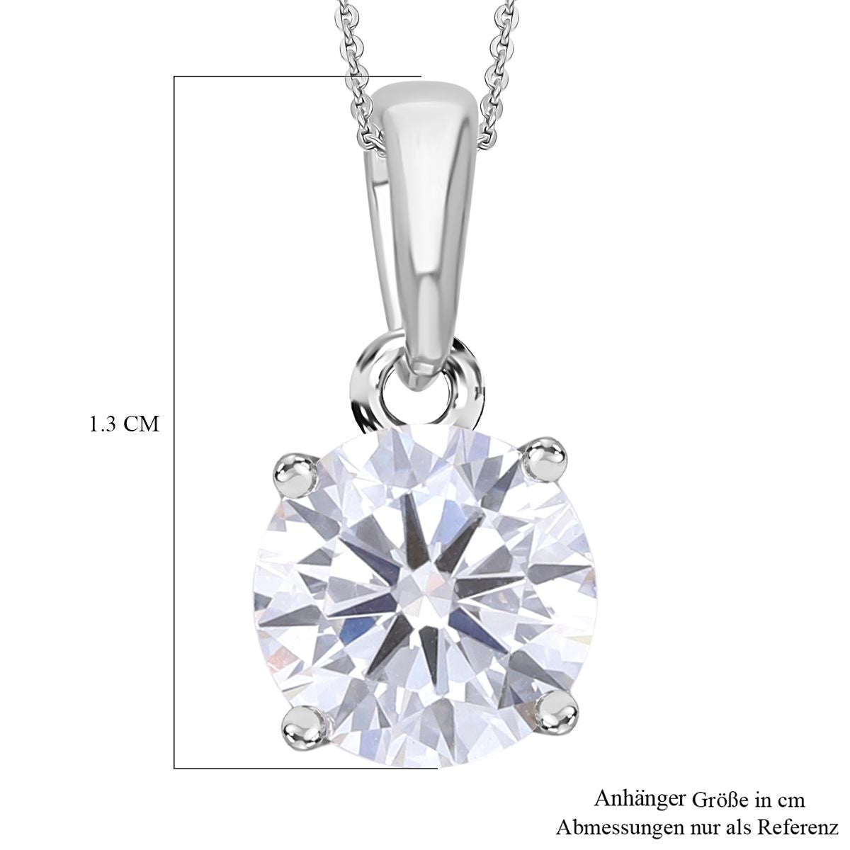 LUXURIANT DIAMOND - Lab Grown Diamant SI-GH SGL zertifiziert Anhänger mit Kette, ca. 50 cm 925 Silber rhodiniert ca. 1.00 ct