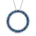 LUXURIANT SGL zertifizierter VS-EF Labor blauer Diamant Anhänger mit 50cm Kette - 1 ct.