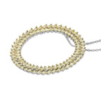 LUXURIANT DIAMOND - Lab Grown Blauer Diamant VS-EF SGL zertifiziert Schmuckset ca. 50 cm 925 Silber rhodiniert ca. 1,00 ct.