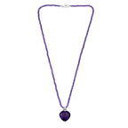D'Joy AA Afrikanischer Amethyst Schmuckset ca. 50 cm 925 Silber rhodiniert ca. 58.32 ct