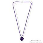 D'Joy AA Afrikanischer Amethyst Schmuckset ca. 50 cm 925 Silber rhodiniert ca. 58.32 ct
