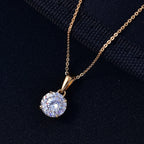 D'Joy Strontiumtitanat Schmuckset ca. 50 cm 925 Silber 750 Gelbgold vermeil ca. 3,00 ct.
