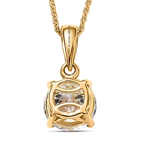 D'Joy Strontiumtitanat Schmuckset ca. 50 cm 925 Silber 750 Gelbgold vermeil ca. 3,00 ct.