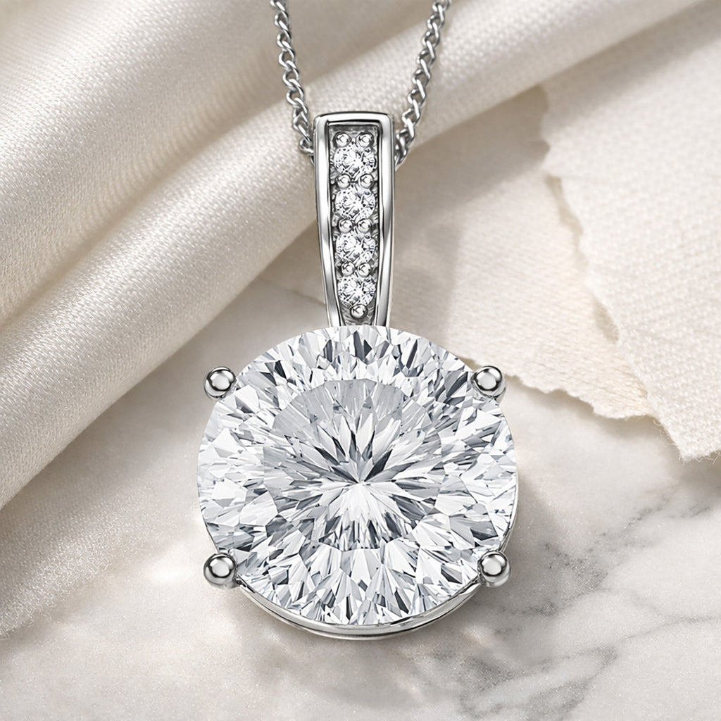 D'Joy Moissanit Schmuckset ca. 45 cm 925 Silber rhodiniert ca. 6.01 ct
