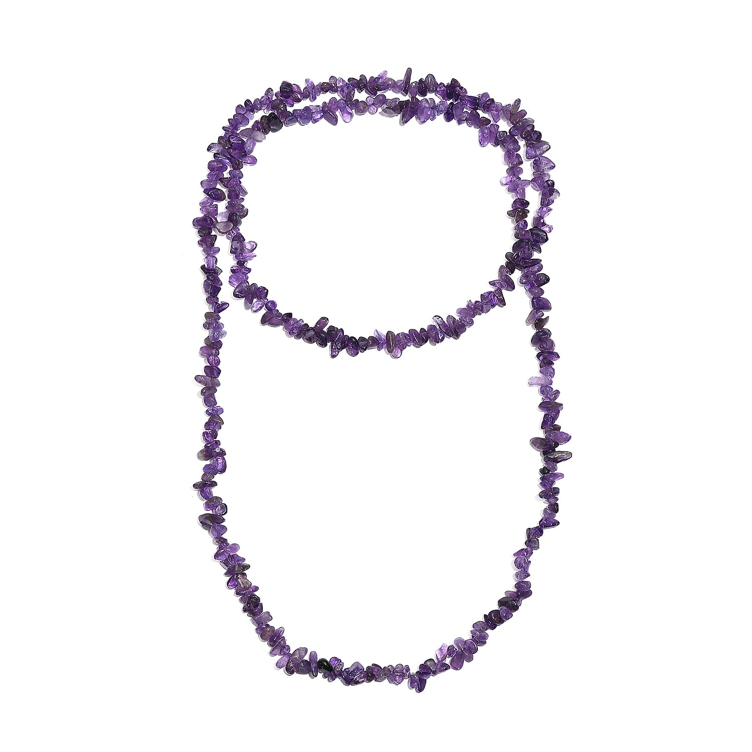 5er set - Multi-Edelstein Halsketten 76 cm mit Amethyst, Granat, Citrin, Sonnenstein ca. 1352.00 ct