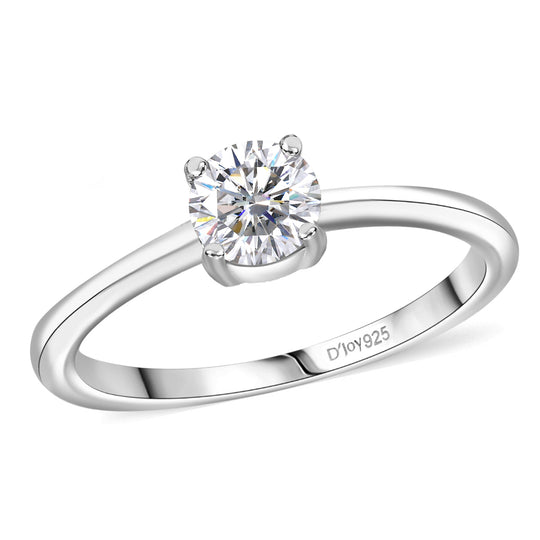D'Joy Moissanit Schmuckset 925 Silber platiniert (Größe 16) ca. 1,34 ct.