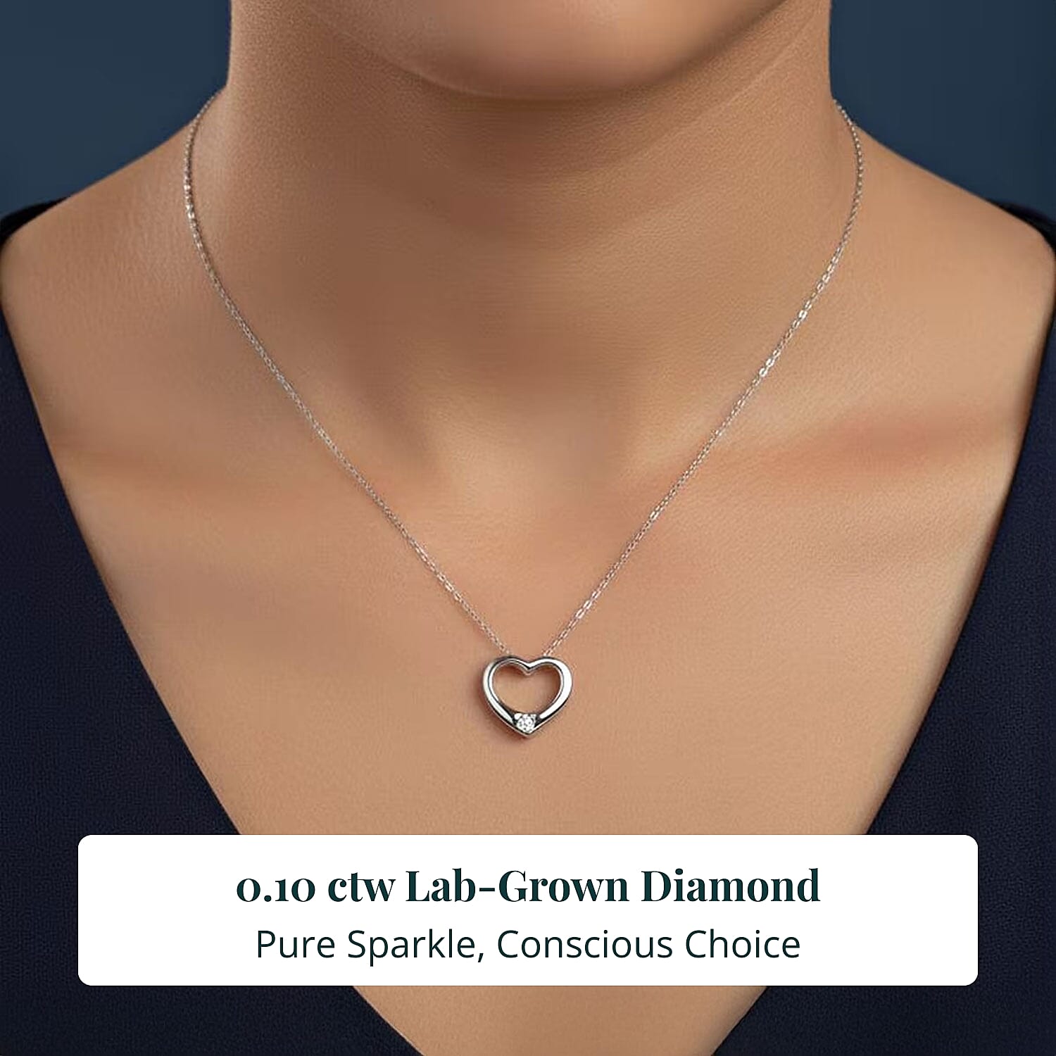 LUXURIANT DIAMOND - Lab Grown Diamant SI-GH Schmuckset ca. 50 cm 925 Silber Rhodiniert