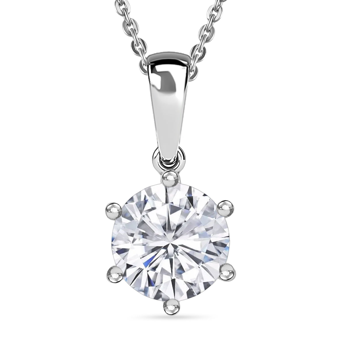 D'Joy Moissanit Schmuckset ca. 50 cm 925 Silber rhodiniert ca. 1.78 ct