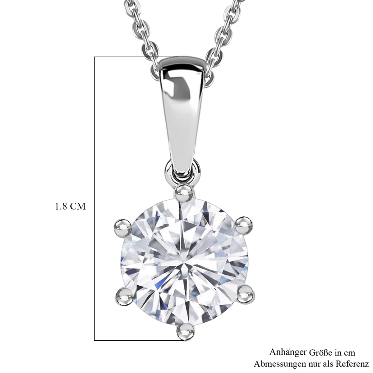 D'Joy Moissanit Schmuckset ca. 50 cm 925 Silber rhodiniert ca. 1.78 ct