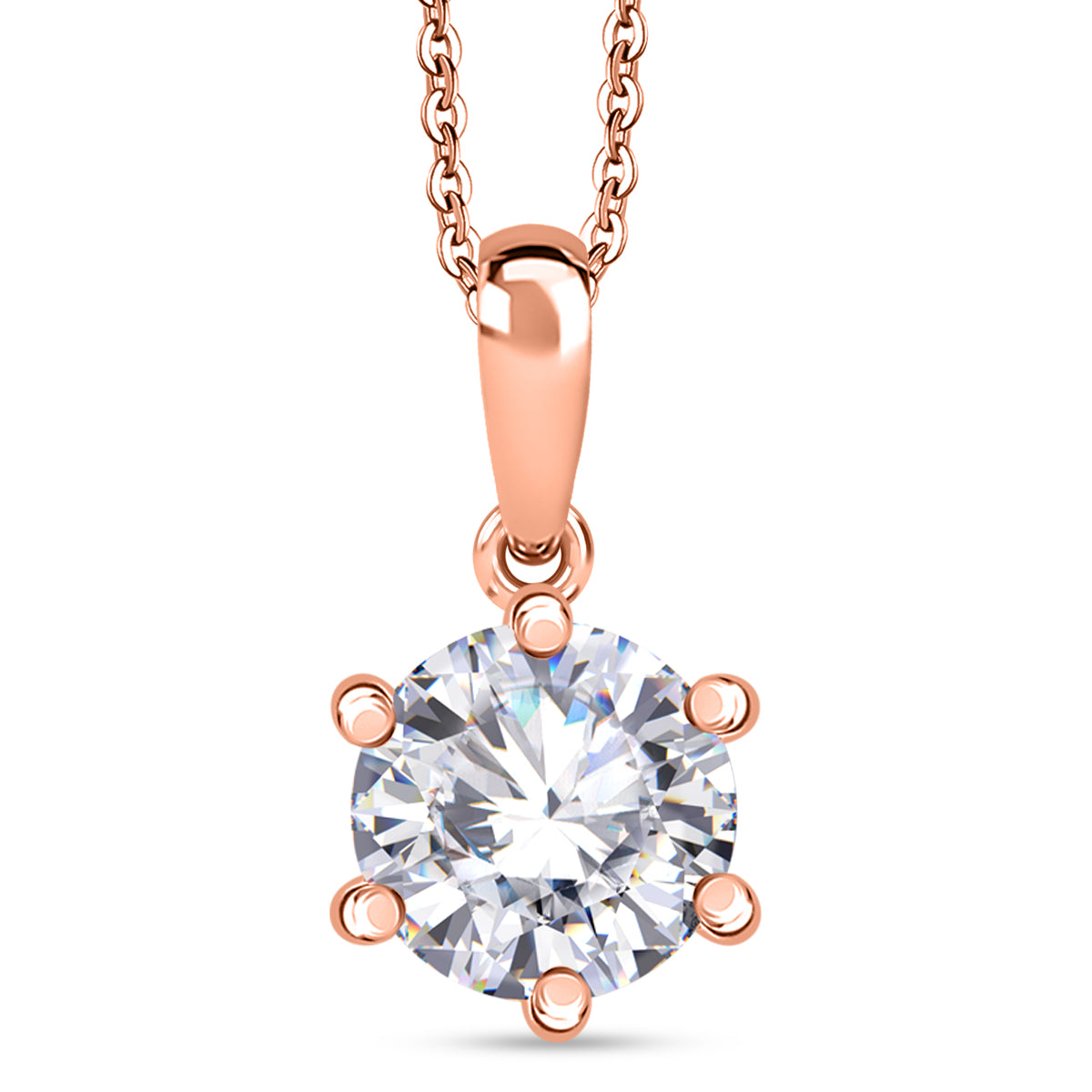 D'Joy Moissanit Schmuckset ca. 50 cm 925 Silber 750 rosévergoldet ca. 1.78 ct