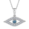 LUXURIANT DIAMOND - Lab Grown Blauer Diamant SI-GH, Lab Grown Weißer Diamant SI-GH Schmuckset ca. 50 cm 925 Silber rhodiniert ca. 0,50 ct.