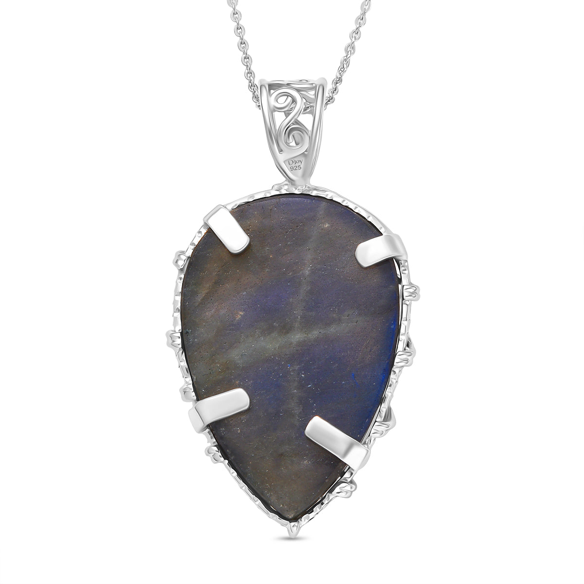 D'Joy AAA Labradorit Schmuckset ca. 50 cm 925 Silber rhodiniert ca. 30.00 ct