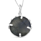 D'Joy AAA Labradorit Schmuckset ca. 50 cm 925 Silber rhodiniert ca. 30.00 ct