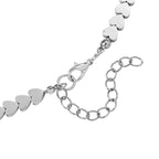 5er Set Hämatit Halsketten Herz Kugel Facettiert Gedreht ca 50 cm + 5 cm Extender, Silberfarben, ca. 724.00 ct