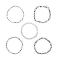 5er Set - Silberbeschichteter Hämatit Schmuck Zubehör ca. 301,50 ct.