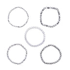 5er Set - Silberbeschichteter Hämatit Schmuck Zubehör ca. 301,50 ct.
