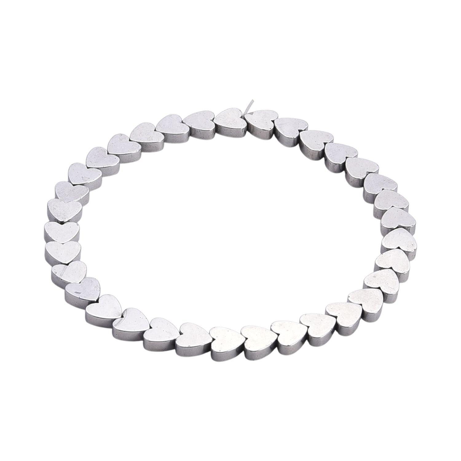 5er Set - Silberbeschichteter Hämatit Schmuck Zubehör ca. 301,50 ct.