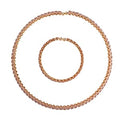 Champagner Zirkonia Schmuckset 70.00 ct