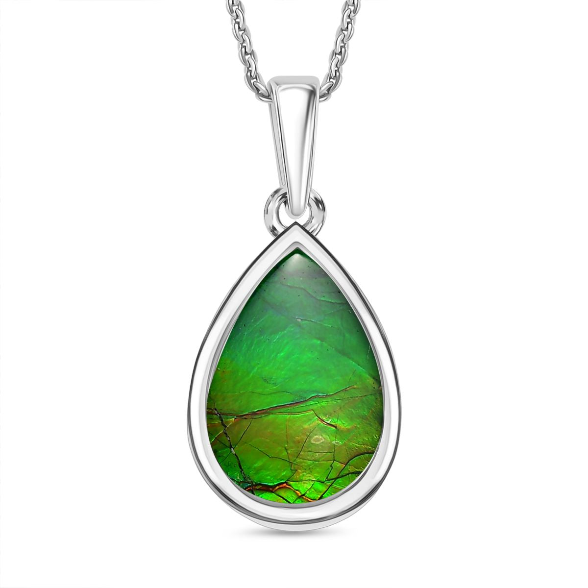 D'Joy Ammolit Schmuckset ca. 50 cm 925 Silber rhodiniert ca. 3,52 ct.