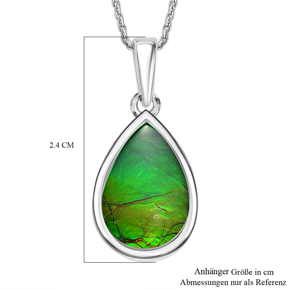 D'Joy Ammolit Schmuckset ca. 50 cm 925 Silber rhodiniert ca. 3,52 ct.