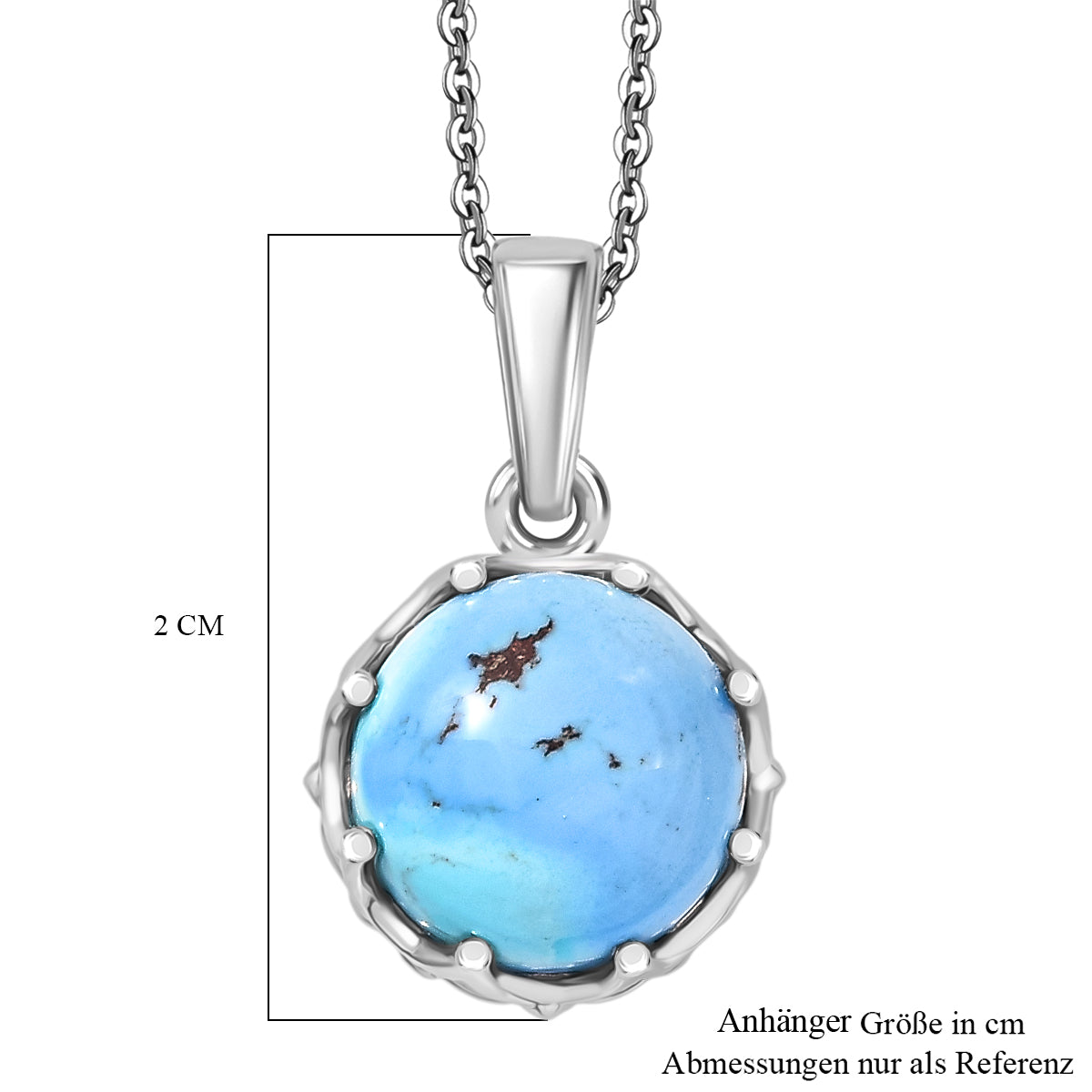 D'Joy Goldenhill Türkis Schmuckset ca. 50 cm 925 Silber rhodiniert ca. 4,48 ct