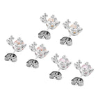 Pfirsich-Süßwasser Perle (5-7 mm), Lila Süßwasser Perle (5-7 mm), Weiße Süßwasser Perle (5-7 mm) Schmuckset, Nickelfreies Messing