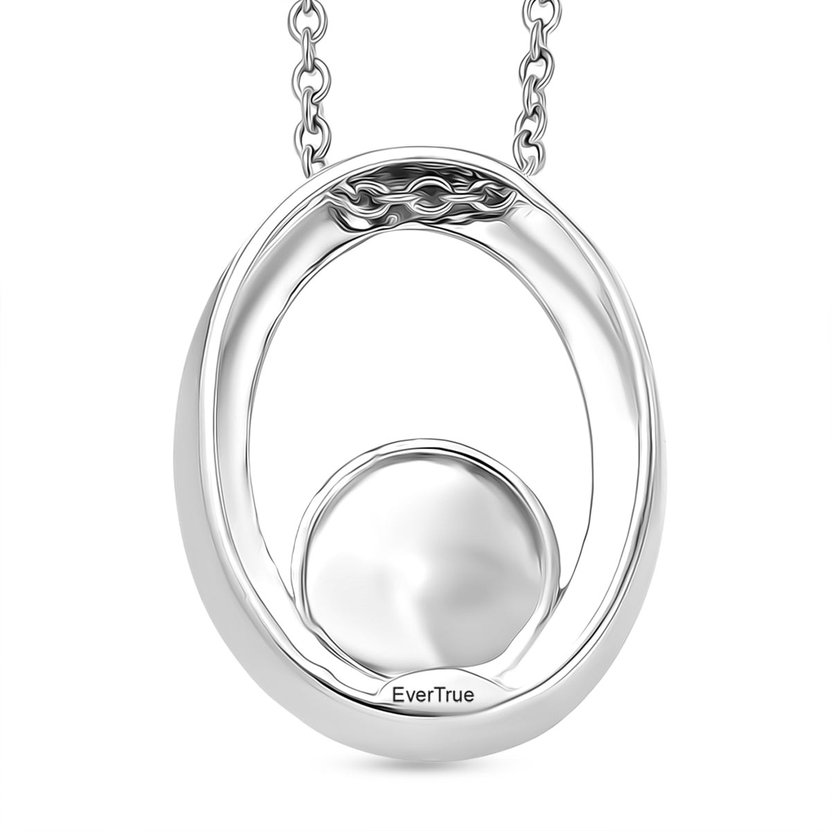 EVER TRUE Süßwasser Perle (9-9.5 mm) Anhänger mit Kette, ca. 50 cm, Nickelfreies Messing