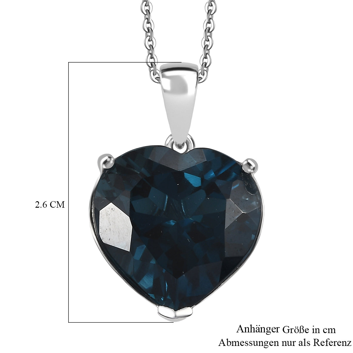 D'Joy AA London Blau Topas Schmuckset ca. 50 cm 925 Silber rhodiniert ca. 17,98 ct.