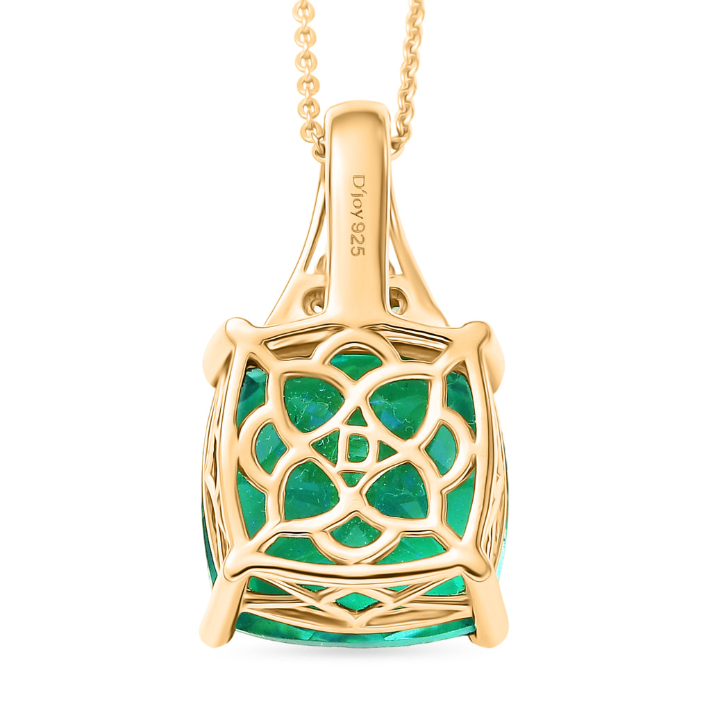 D'Joy Pfau Quarz Triplette, Blauer Apatit Schmuckset ca. 50 cm 925 Silber 750 Gelbgold Vermeil ca. 13.19 ct