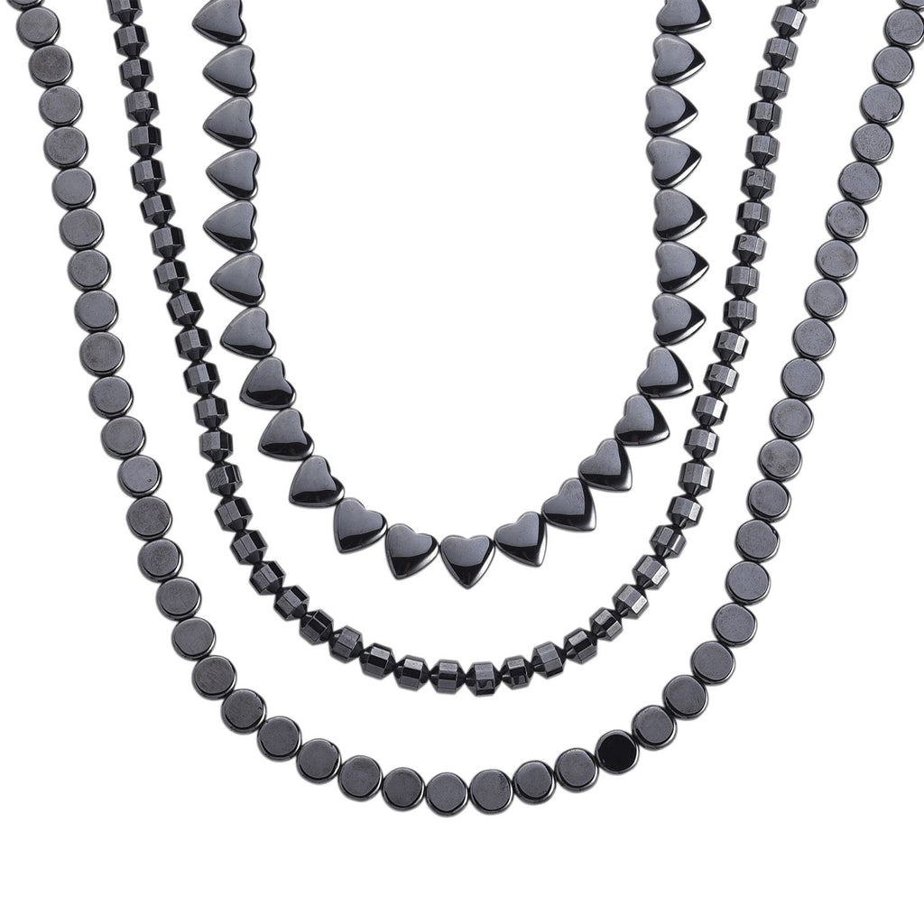 Hämatit Schmuckset ca. 50 cm + 5 cm Extender, ca. 550,00 ct.