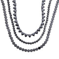 Hämatit Schmuckset ca. 50 cm + 5 cm Extender, ca. 550,00 ct.