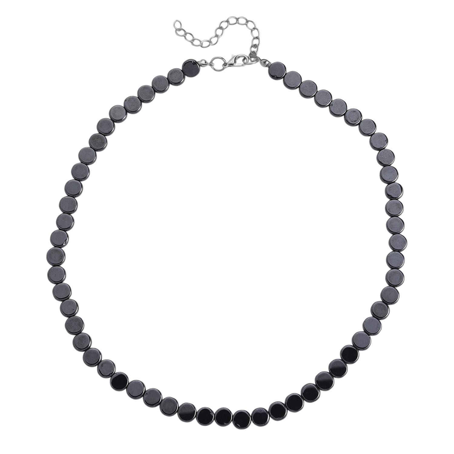 Hämatit Schmuckset ca. 50 cm + 5 cm Extender, ca. 550,00 ct.