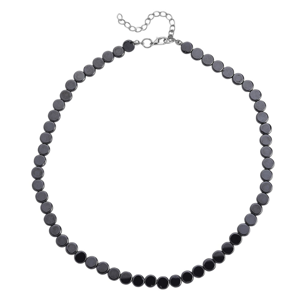 Hämatit Schmuckset ca. 50 cm + 5 cm Extender, ca. 550,00 ct.
