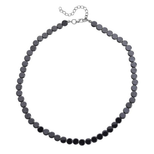 Hämatit Schmuckset ca. 50 cm + 5 cm Extender, ca. 550,00 ct.