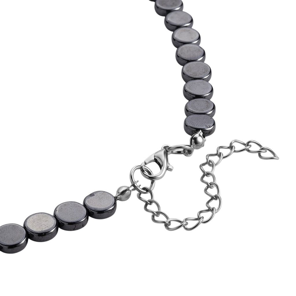 Hämatit Schmuckset ca. 50 cm + 5 cm Extender, ca. 550,00 ct.