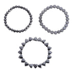 3er-Set Hämatit Armband, flexibles (ca. 18-19 cm) ca. 215,00 ct.