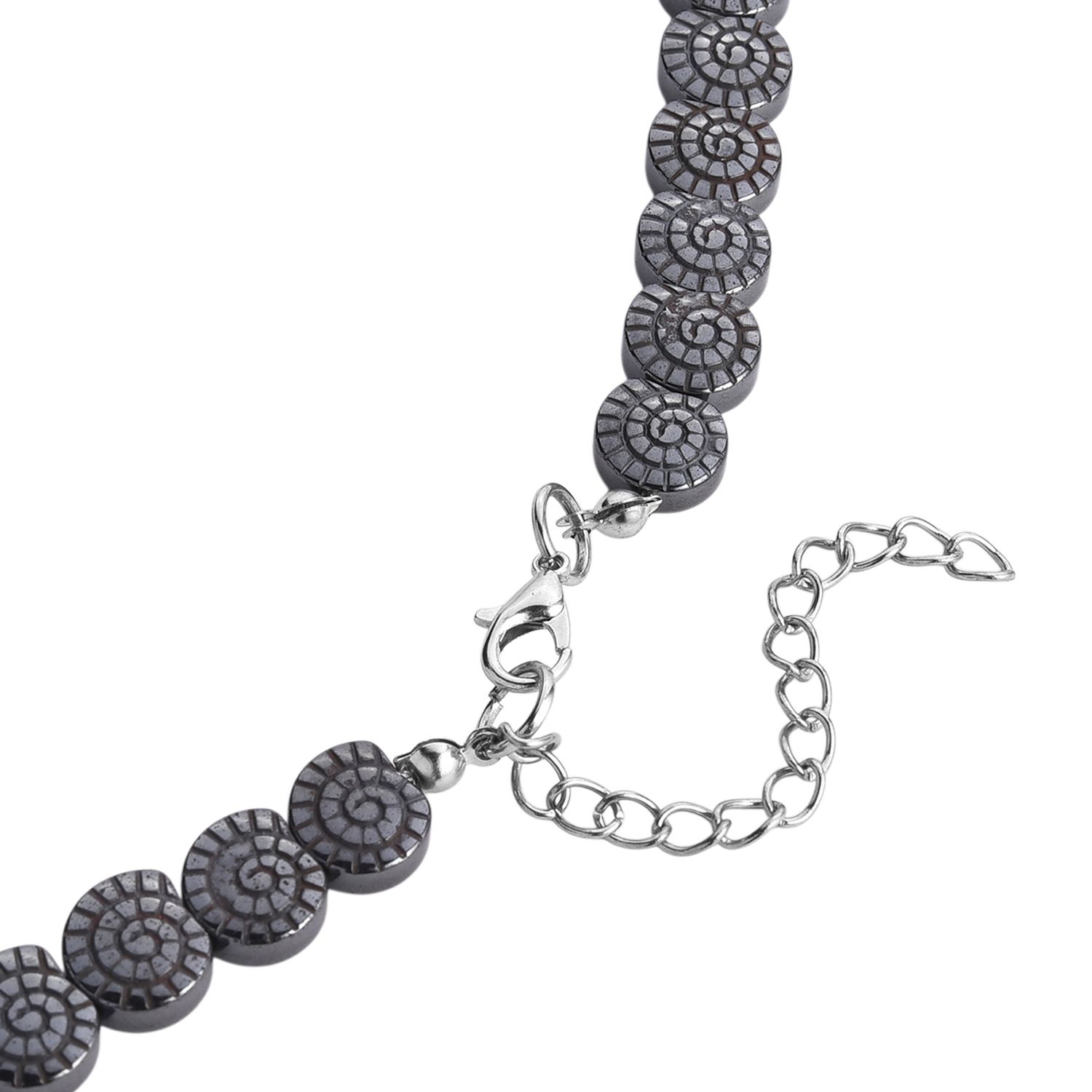 Hämatit Schmuckset, ca. 50 cm + 5 cm Extender, ca. 533,00 ct.